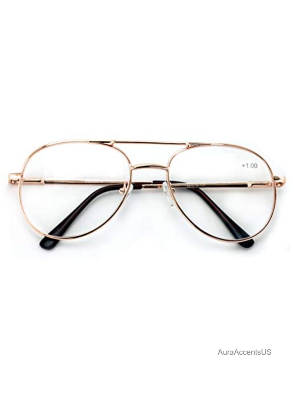 Classic Metal Reading Glasses Spring Hinge Tear Drop Reader